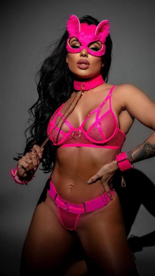 Conjunto Gata Rosa 5 peças